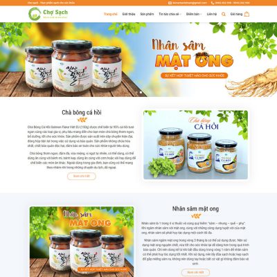 Giao diện website bán thực phẩm chức năng