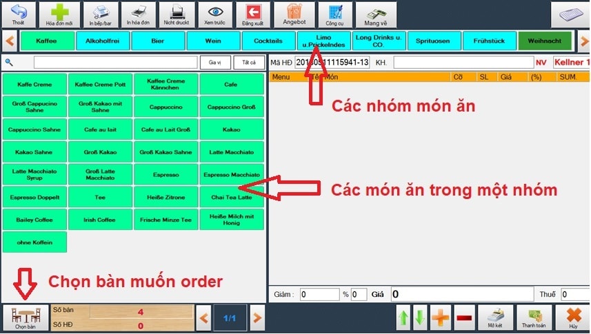 Phần mềm quản lí món ăn cho nhà hàng